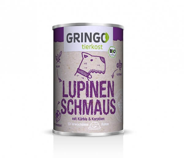 Gringo Lupinen-Schmaus regional produziertes Bio-Hundefutter aus Deutschland Nassfutter ohne Getreide kaufen