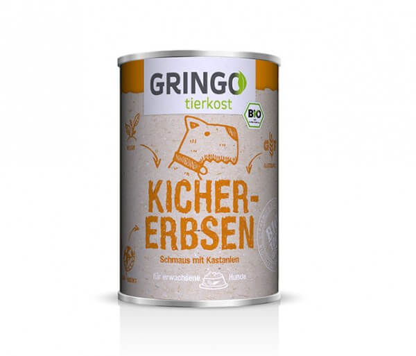 Gringo Kichererbsen-Schmaus mit Kastanien veganes Bio Hundefutter kaufen