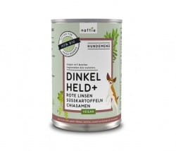 Naftie Dinkel Held Bio Hundefutter mit Linse, Süßkartoffel & Chia Naftie Dinkel Held Bio Hundefutter mit Linse, Süßkartoffel & Chia